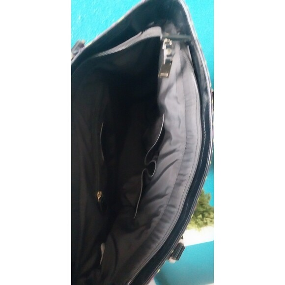 Anne Klein Double Strap Handbag Summer Tote Purple Neon Green Blue - Picture 4 of 4